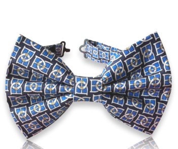Heritage Mosaic premium svilena leptir-mašna od twill svile s geometrijskim uzorkom